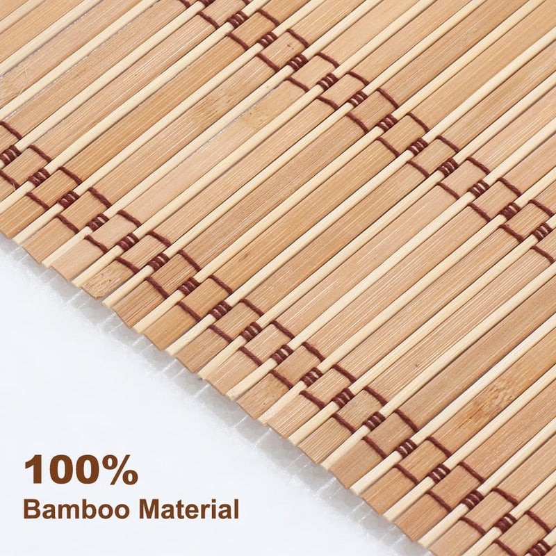 LUCKUP Cordless Roman Shades, Roll Up Bamboo Blinds for Indoor Windows, Light Filtering UV Protection Natural Bamboo Shades, Easy to Install for Home & Office, 22" W x 64" L, Natural - Image 4
